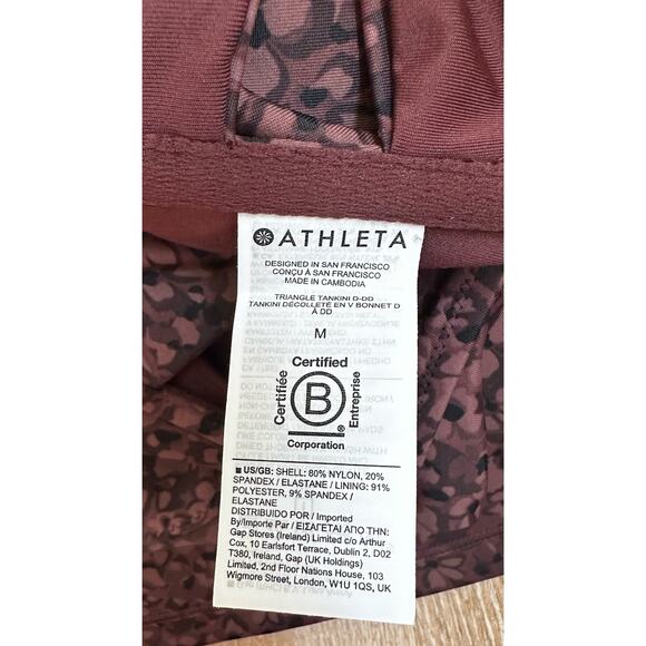 Athleta|Triangle Tankini|Brown Floral|SZ M/D-DD - Picture 7 of 7